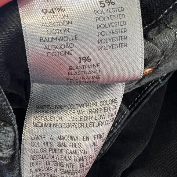 Mother High Waisted Looker Ankle Fray Jeans Dark Blue Wash Women's Size 28 Crop - Picture 13 of 14